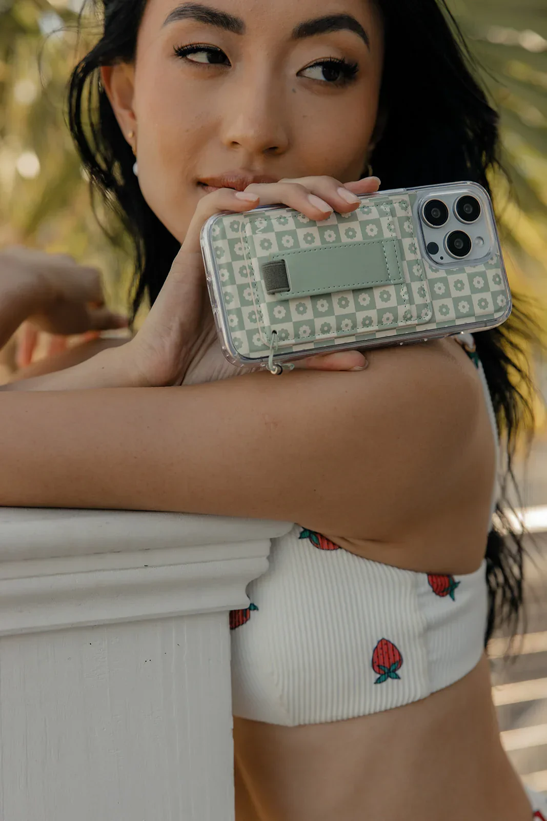 Blooming Check Magnetic Case and Wallet - Image 4