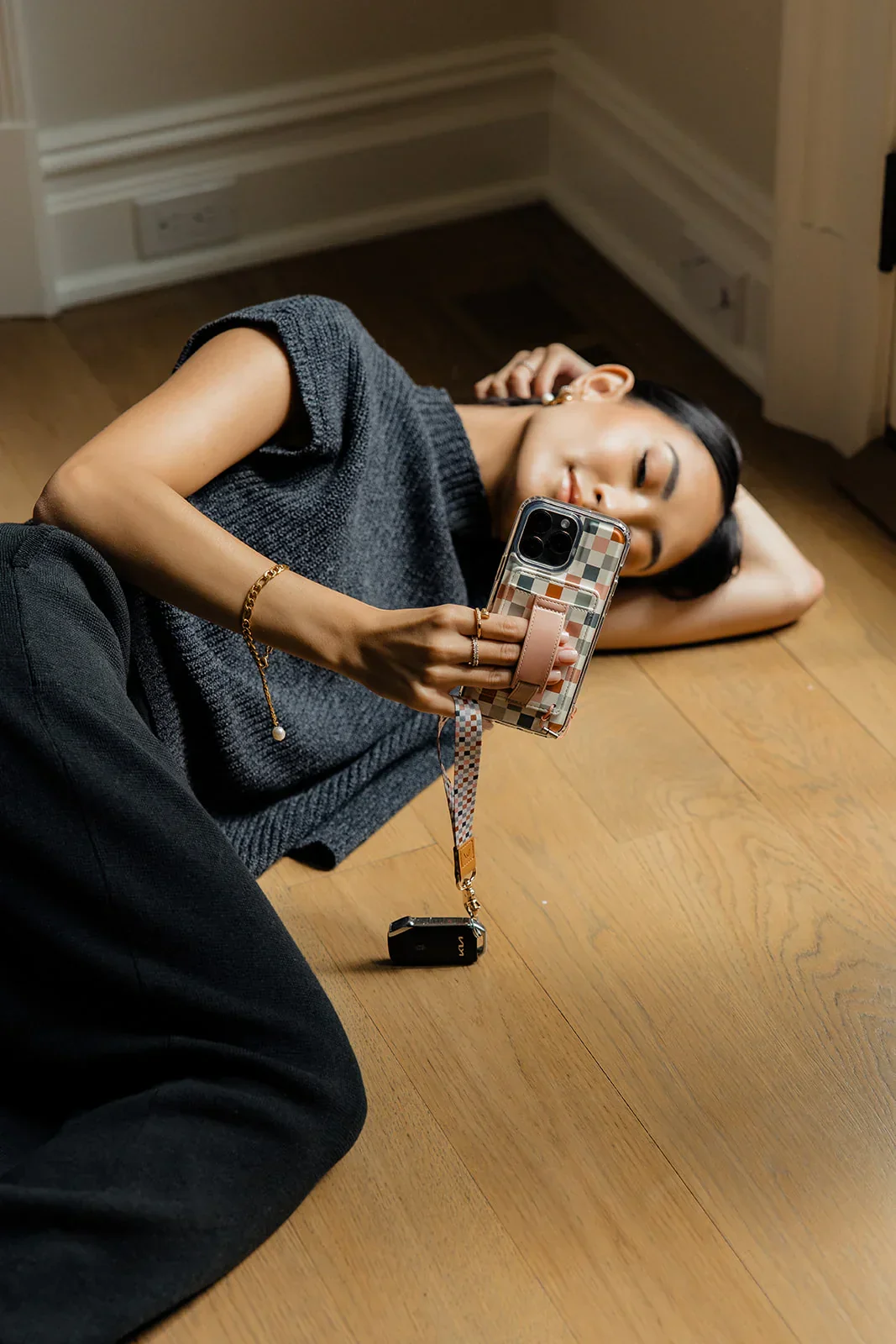 Coastal Check Wrist Lanyard - Image 7