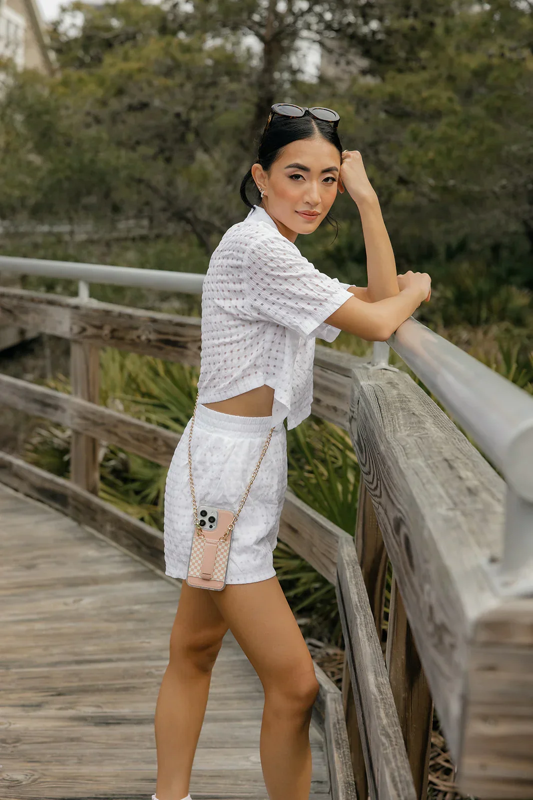 Blush Check Purse Case - Image 5