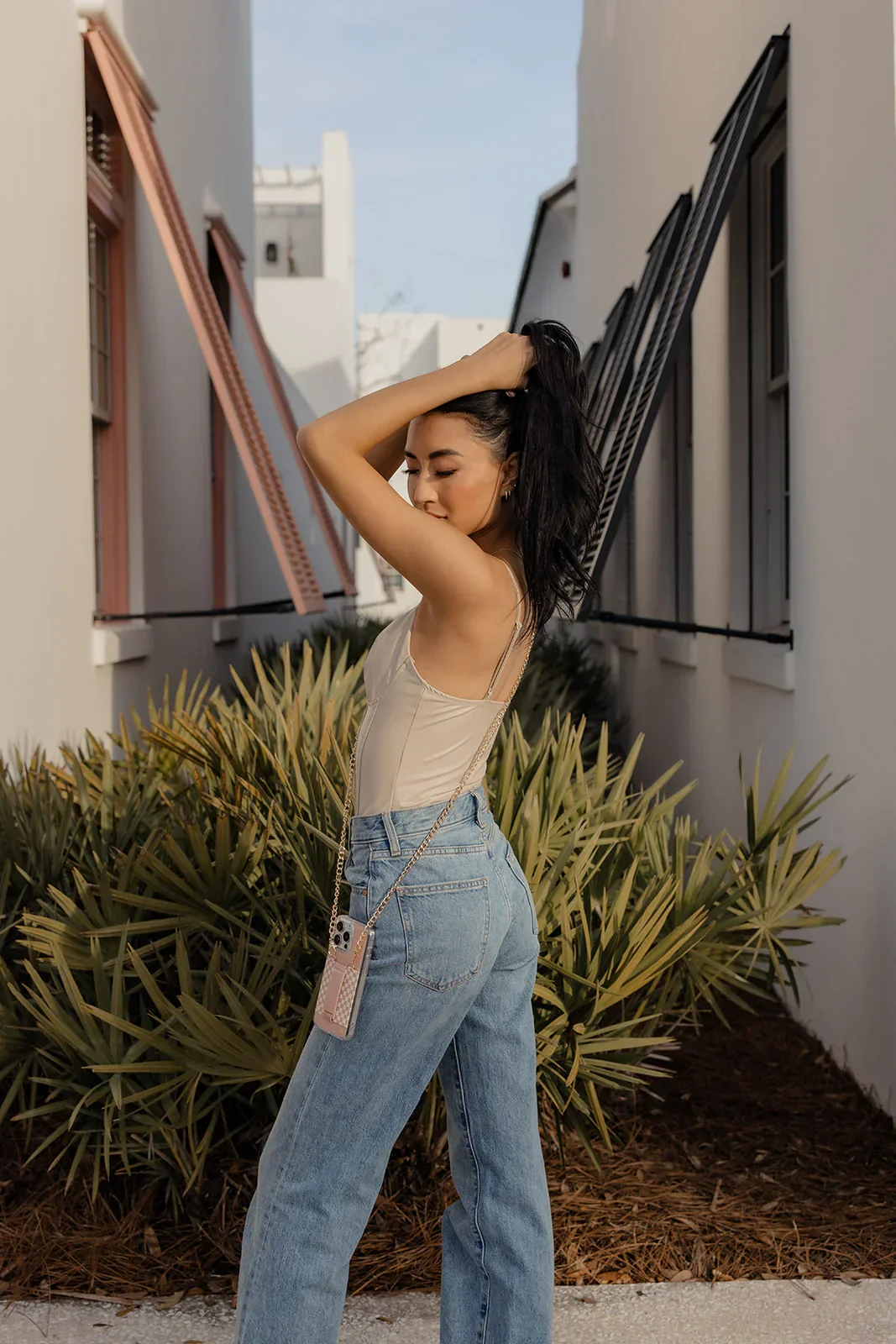 Blush Check Purse Case - Image 7