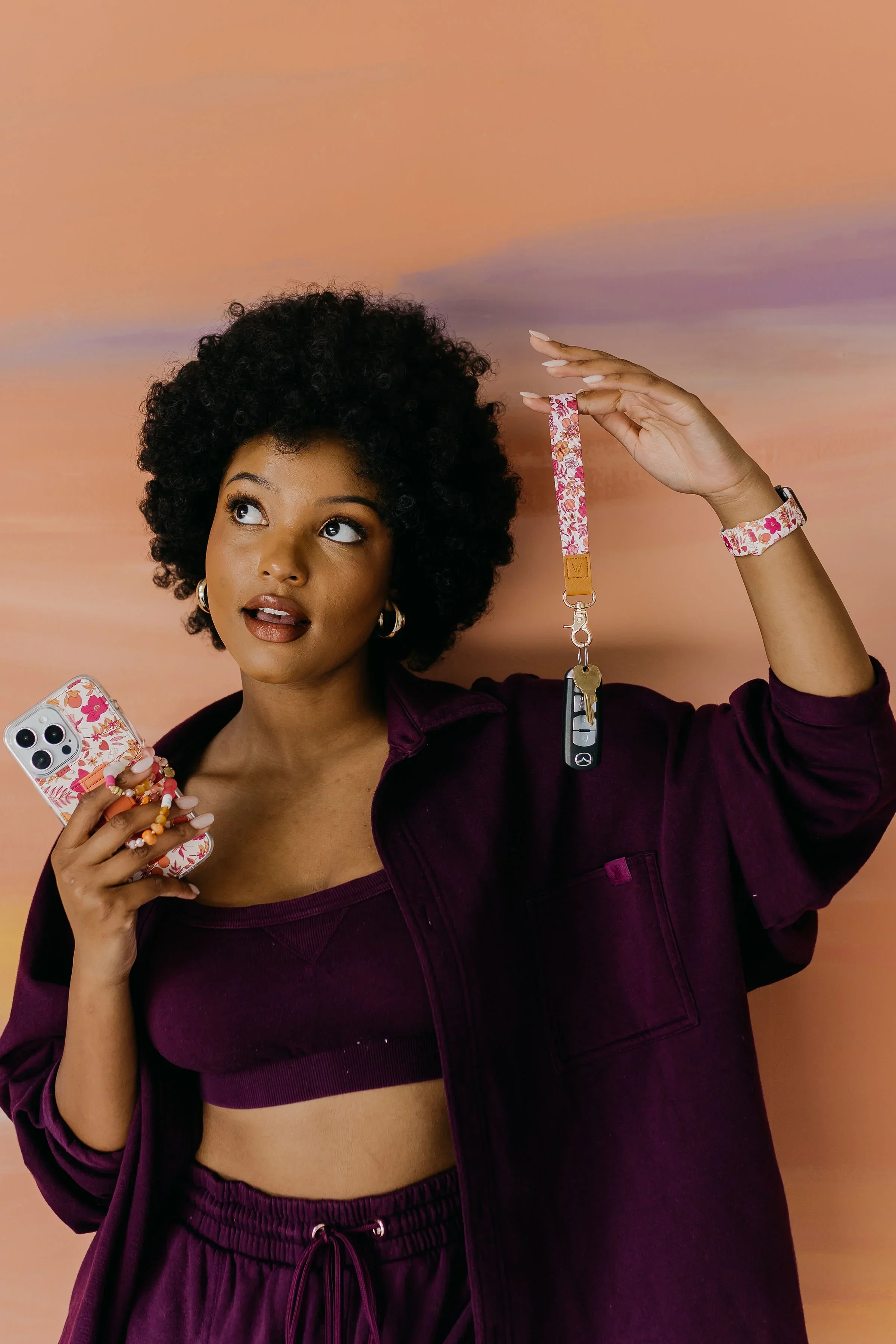 Tropical Floral Wrist Lanyard - Image 3