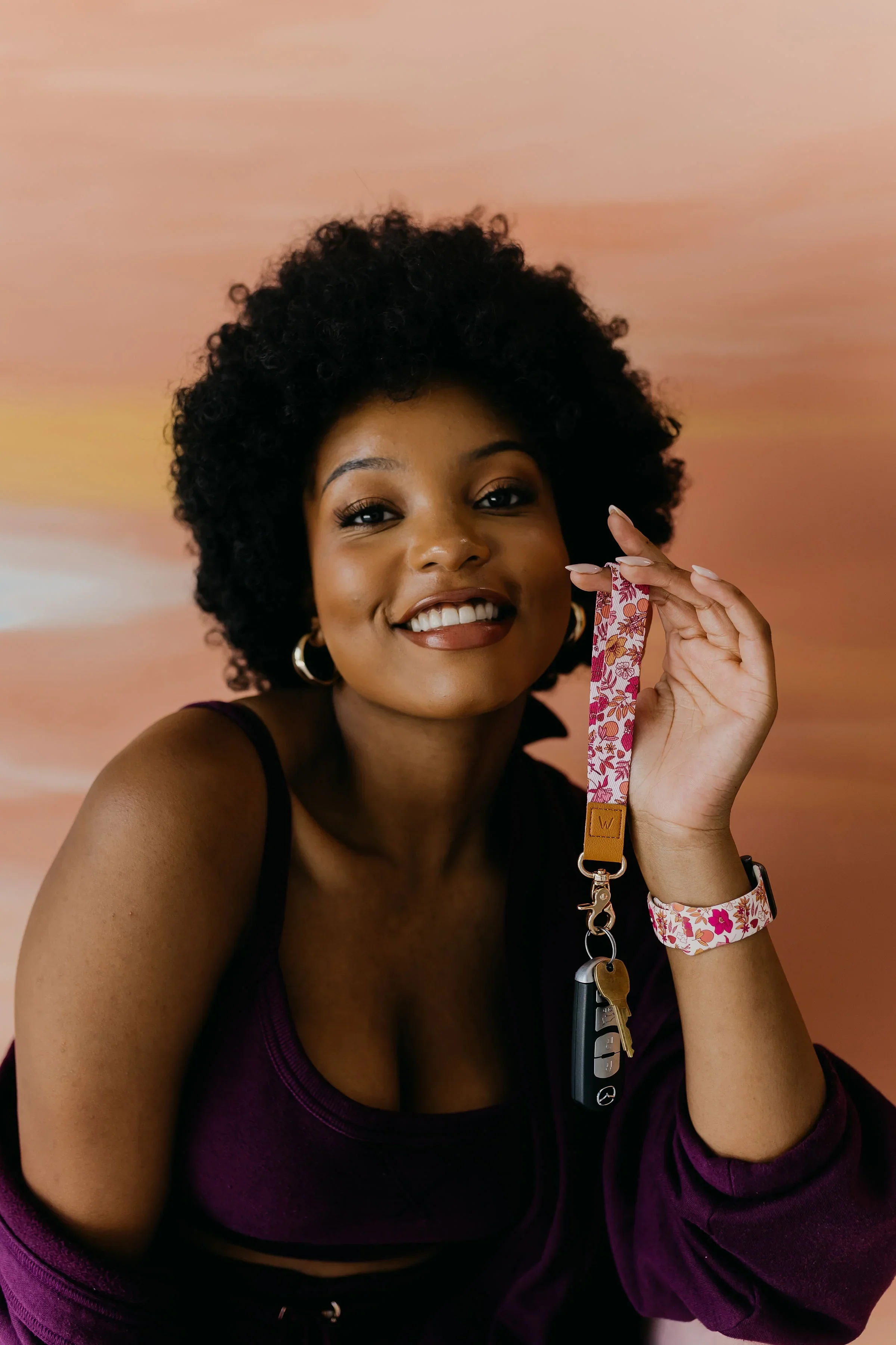 Tropical Floral Wrist Lanyard - Image 5